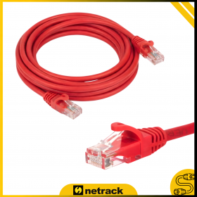 Patchcord RJ45, kat. 5e UTP, 7m, Netrack, czerwony - 2