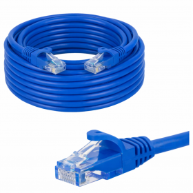 Patchcord RJ45, kat. 5e UTP, 20m, Netrack, niebieski - 1