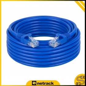 Patchcord RJ45, kat. 5e UTP, 20m, Netrack, niebieski - 6