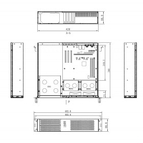 Obudowa serwerowa RACK 19", 2U, Netrack, microATX/miniITX, 390mm - 3