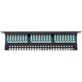 Patch panel RACK 19" 1U, 24 porty kat. 5e FTP, STP, Netrack, z półką, czarny - 6