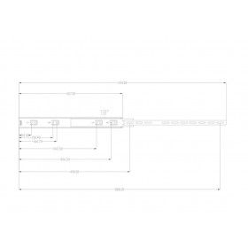 Szyny wysuwane Netrack, do obudowy serwerowej RACK 19", 457mm - 2