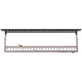 Patch panel keystone RACK 19" 1U, 24 porty, FTP, STP, Netrack, z półką, czarny - 4