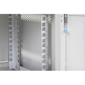 Szafa wisząca RACK 19" 4U, 400mm, Netrack ECO-Line, szara, drzwi przeszklone - 6