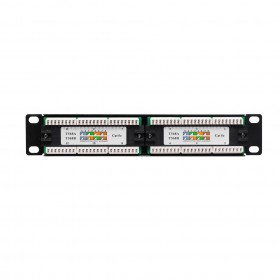 Patch panel RACK 10" 1U, 12 porty kat. 5e UTP, Netrack, czarny - 4