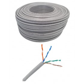 Kabel sieciowy LAN kat. 5e UTP, 100m, CCA, Netrack, szary - 1