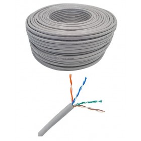 Kabel sieciowy LAN kat. 5e UTP, 50m, CCA, Netrack, szary - 1