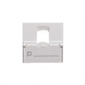 Netrack NBOX kestone adaptor 2mod 1xkeystone with identification field and cover - 1
