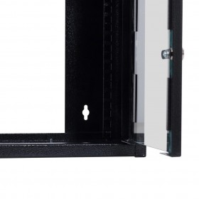 Netrack S-Line wall-mounted cabinet 10'', 6U/300 mm, black, glass door - 2