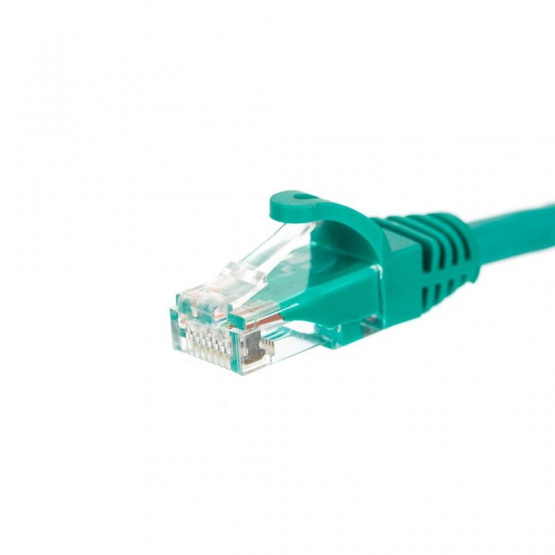 NETRACK Netzwerkkabel Patchkabel Ethernet DSL LAN RJ45 – CAT 6 UTP 0,25m Grün - 1