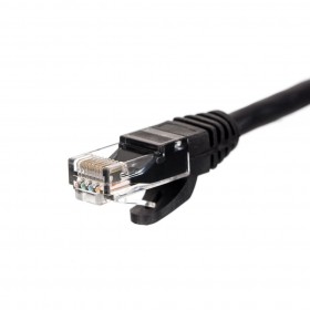 Netrack patch cable RJ45, snagless boot, Cat 6 UTP, 0.25m black - 2
