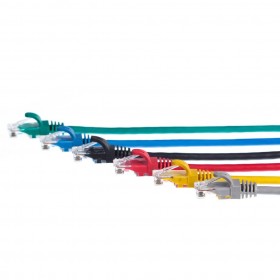 NETRACK Netzwerkkabel Patchkabel Ethernet DSL LAN RJ45 - CAT5E UTP 0,25m Grün - 4