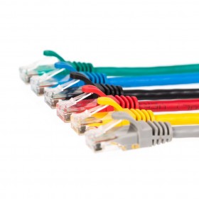 NETRACK Netzwerkkabel Patchkabel Ethernet DSL LAN RJ45 - CAT5E UTP 0,5m Rot - 5