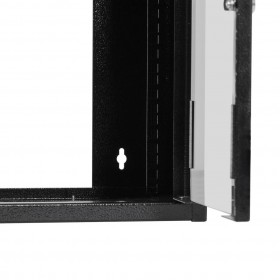 Netrack S-Line wall-mounted cabinet 10'', 9U/300mm, glass door, black - 2