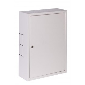 Netrack V-Line wall-mounted cabinet, 19'', 3U/400mm - grey, metal door - 1