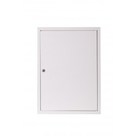 Netrack V-Line wall-mounted cabinet, 19'', 3U/400mm - grey, metal door - 2