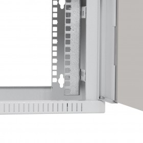Netrack S-Line wall-mounted cabinet 19'', 4,5U/240 mm, grey, glass door - 2