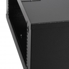 Netrack S-Line wall-mounted cabinet 19'', 4.5U/240mm - black, glass door - 3