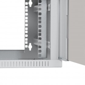 Netrack S-Line wall-mounted cabinet 19'', 4.5U/400mm, grey, glass door - 2